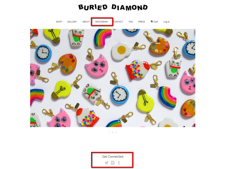 Buried Diamond social icons