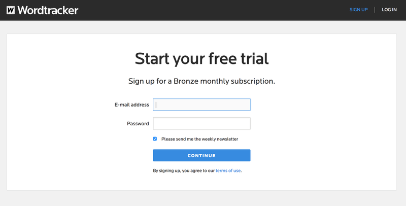 Free trial sign-ups