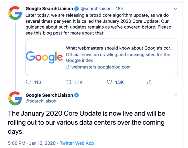 Google core update.