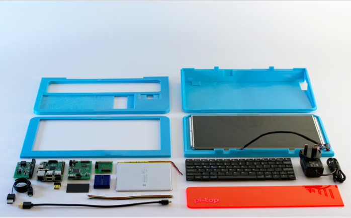 Pi-Top components can be assembled in an evening.