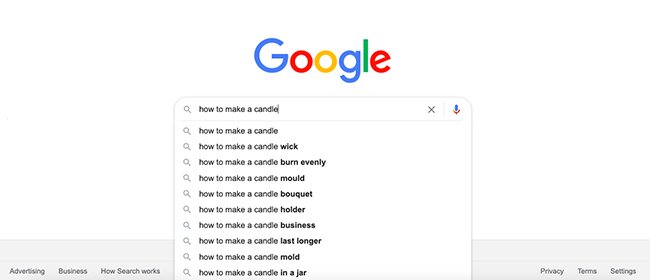 Google suggest.