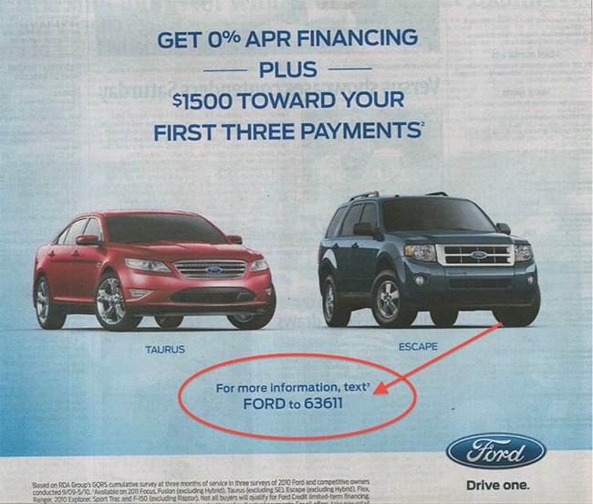 Ford financing.