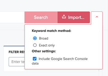 Search settings.