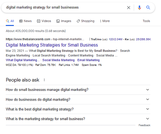 Digital marketing for small business.