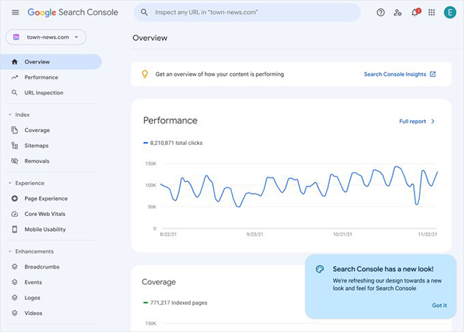 Google Search Console.