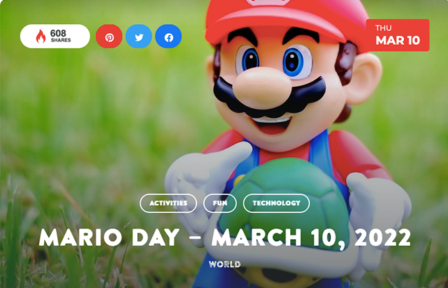 Mario Day.