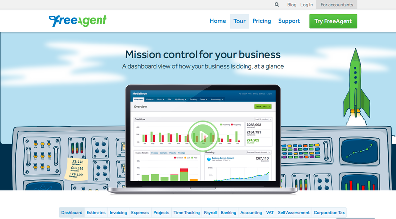 FreeAgent landing page 2015