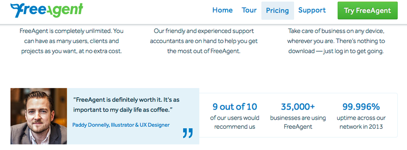 FreeAgent testimonials