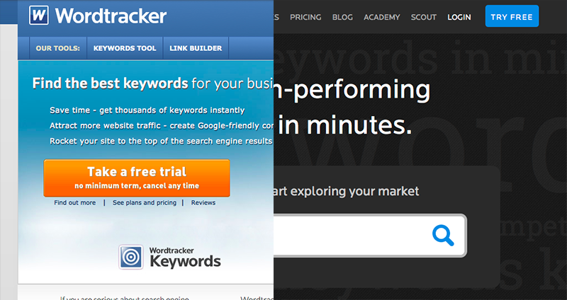 Wordtracker home page