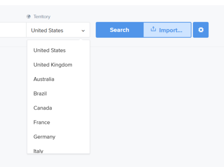 Territories in Wordtracker