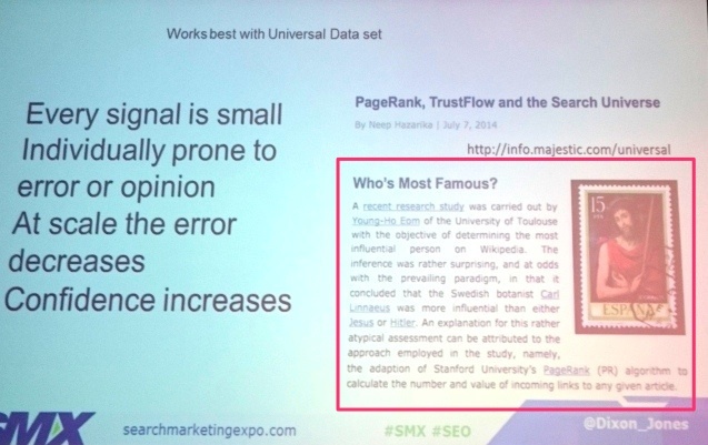linnaeus proved to be more influential than Jesus with PageRank