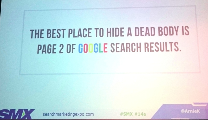 the best place to hide a dead body is page 2 of google search results