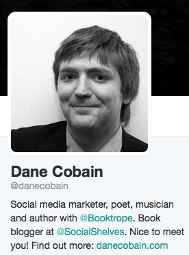 Twitter profile Dane Cobain